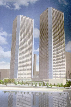 The two 54-story towers will deliver 2,097 residences as well as multiple other amenities.