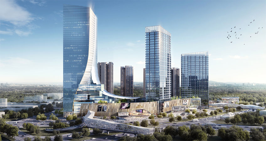 Shunde ICC Country Garden Sanlonghui, a mixed-use, transit-oriented development in the Pearl River Delta, is set to be completed by 2022.