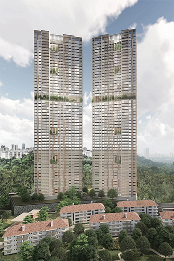 The Avenue South Residences, Singapore, are to be constructed using prefabricated prefinished volumetric construction (PPVC).