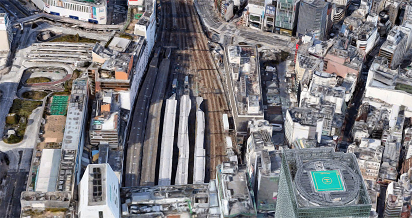 Improvements to pedestrian circulation around the busy Shinjuku station may result in two twin towers being built.
