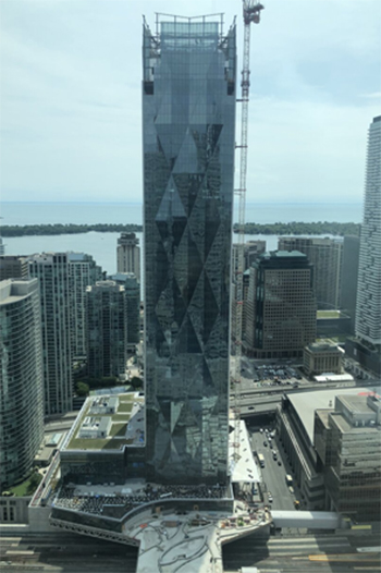 Looking south to CIBC SQUARE in Toronto.
