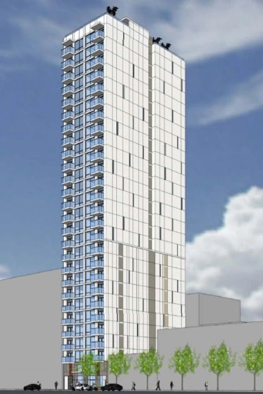 Eterna Tower has been proposed for the corner near East Santa Clara Street and North First Street. It would add 96 residential studios to the downtown area.