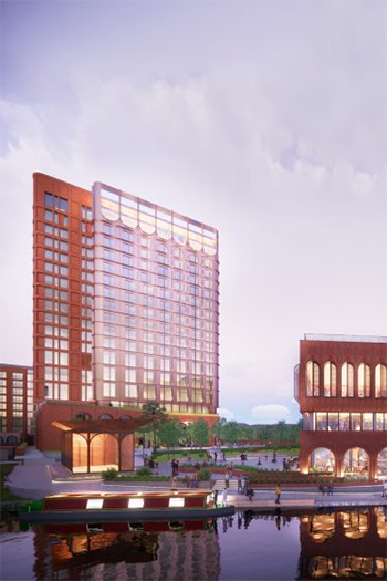 The plans submitted to the Nottingham City Council include a 223-room hotel, 247 residential apartments and a food and beverage area.