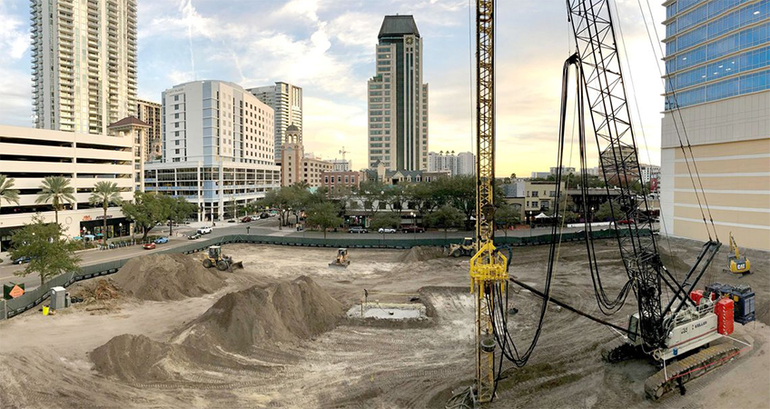 The 34-story building will include a Marriott hotel and apartments.