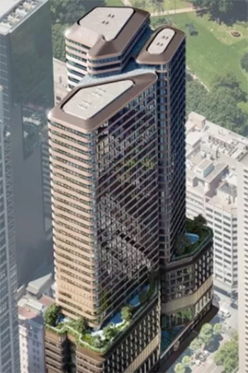 Plans to put an over-station office tower on the L-shaped site have been approved.