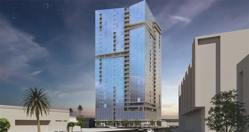The tower would include 336 residential units and 529 square meters of retail or restaurant space.