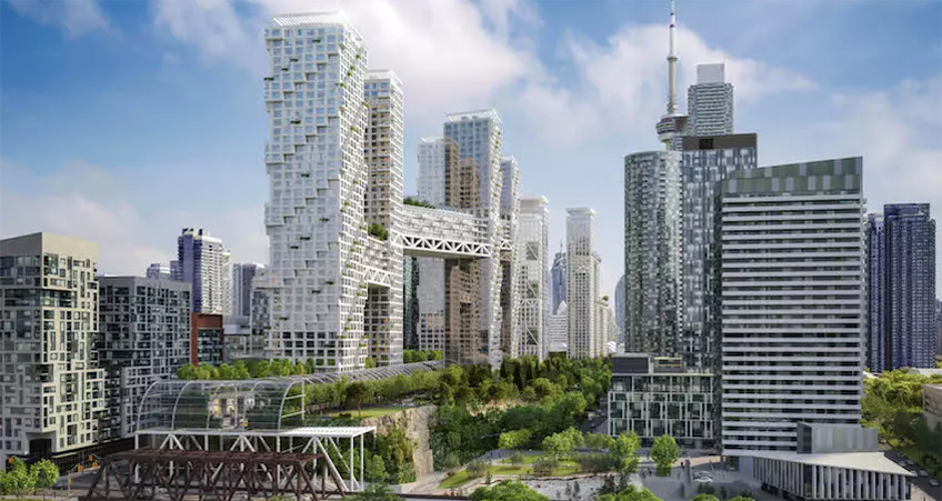 Initially proposed in 2017, the development would include nine buildings, ranging in height from 33 to 46 stories. CNW Group/Fengate Asset Management