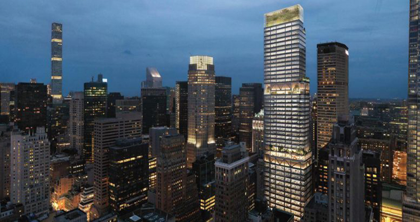 Ample clear glass provides views of Midtown East at 343 Madison Avenue. Image credit: Kohn Pedersen Fox.