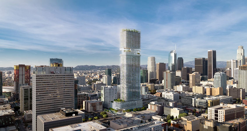 1045 Olive would provide 794 residential units across 70 stories in downtown Los Angeles. Image credit: ODA Architecture