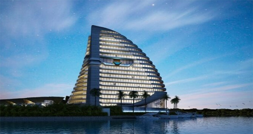 Built with seismic resistance strategies, the uniquely shaped tower will offer 134 apartments. (c) Grupo Luximia.