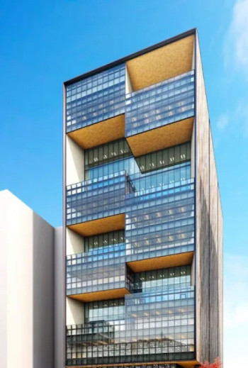 The rear of the new office building will offer a small 