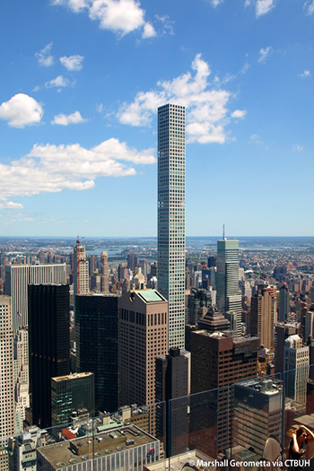In New York City, units at 432 Park Avenue have sold for tens of millions in US dollars. Image credit: Marshall Gerometta via CTBUH