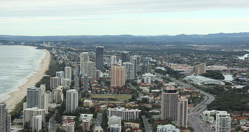 The developer for a planned high-rise in Broadbeach argues the shadow cast by the building over nearby recreational facilities will be intermittent and unavoidable. Image credit: Flickr, Holiday Point (CC BY 2.0)