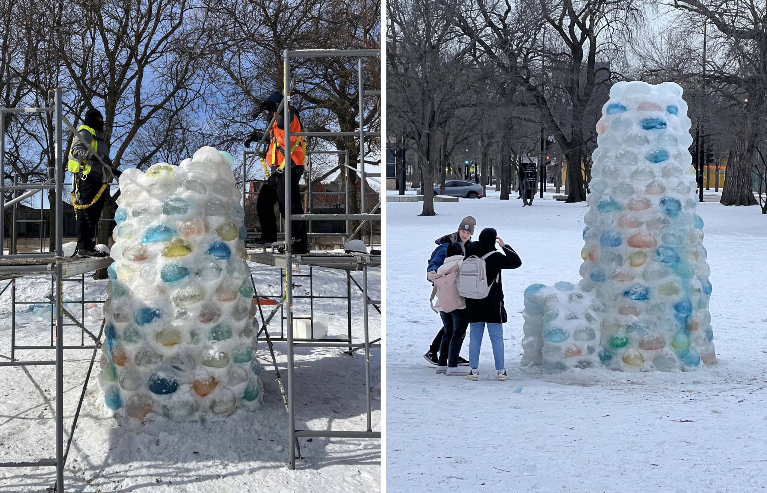 MTBVU student igloo tower process