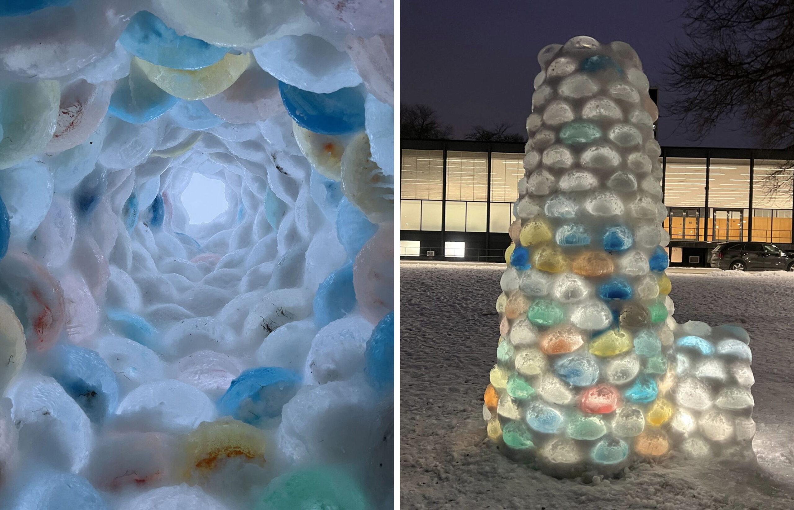 MTBVU student igloo tower process