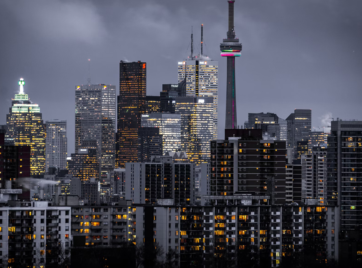 City Skyline on a cloudy evening