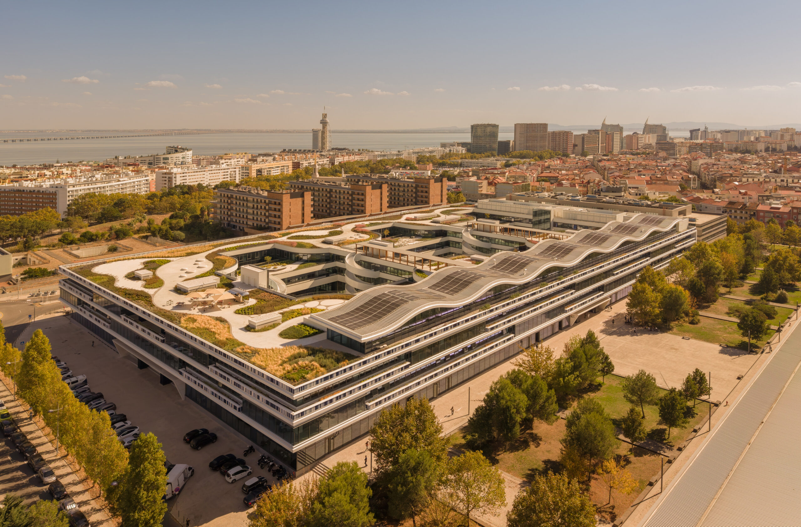 Adaptive Reuse Drives Lisbon’s New Oriente Green Campus