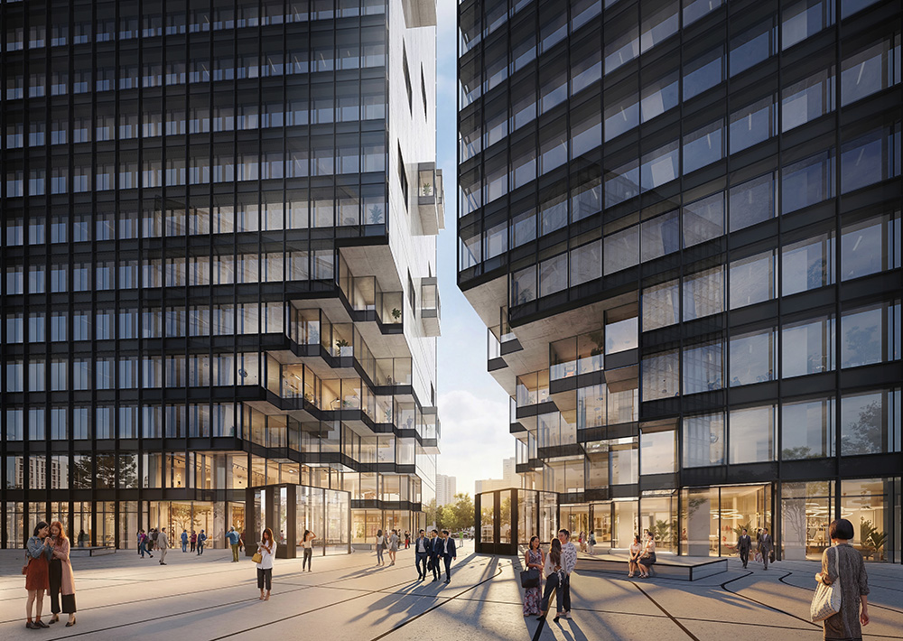 Designs Revealed for Twin Office Buildings as Gateway to Taipei’s Nangang District
