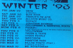 <a href='/fugazi_live_series/charlotte-nc-usa-20893'>Club schedule for Thirteen Thirteen, Charlotte, NC 02/08/93 - Courtesy Rebecca Woodhouse Allard</a>