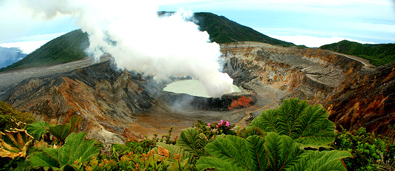 Active crater at Poas Volcano National Park