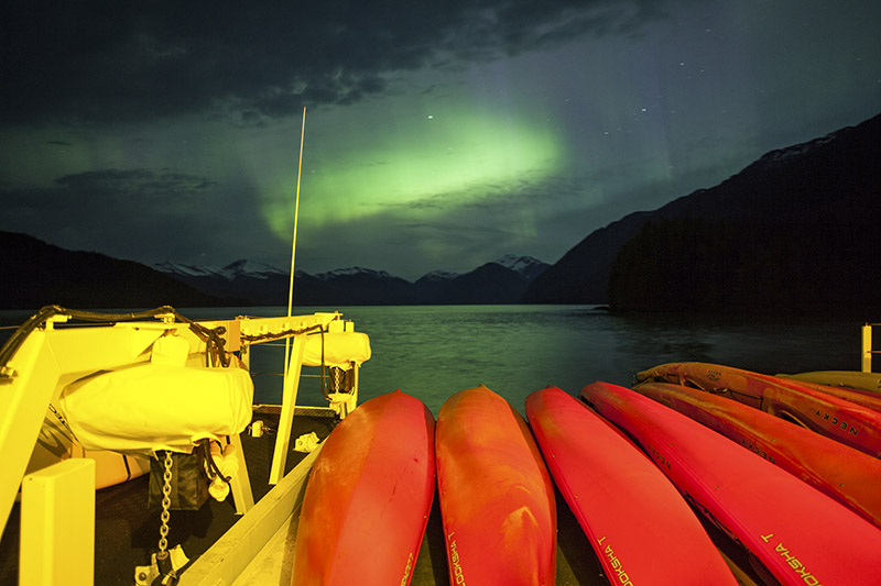 Northern Lights from UnCruise Adventures cruise