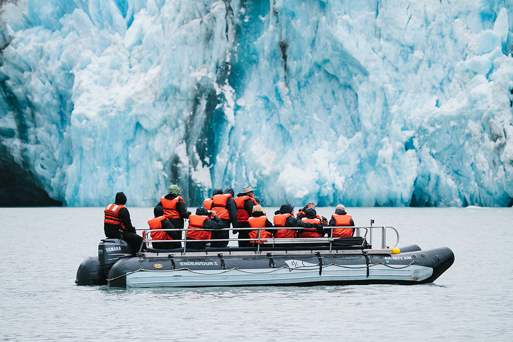 On a skiff with UnCruise Adventures