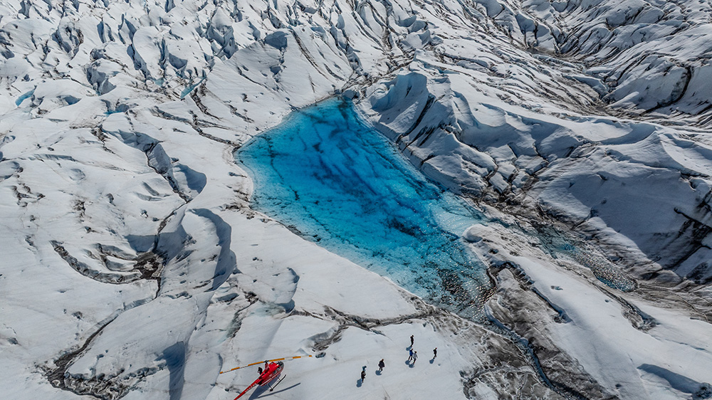 Helicopter and glacier walk in Alaska