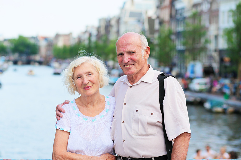 Senior couple in Amsterdam