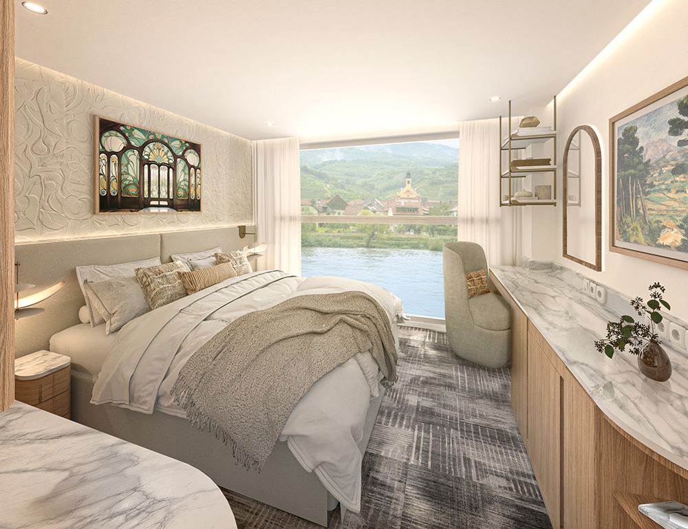 Celebrity River Cruise Infinite Veranda Stateroom rendering