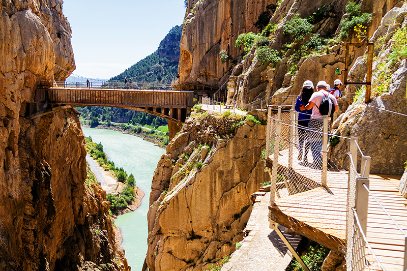 The Little King's Path in El Caminito del Rey, Malaga, Spain