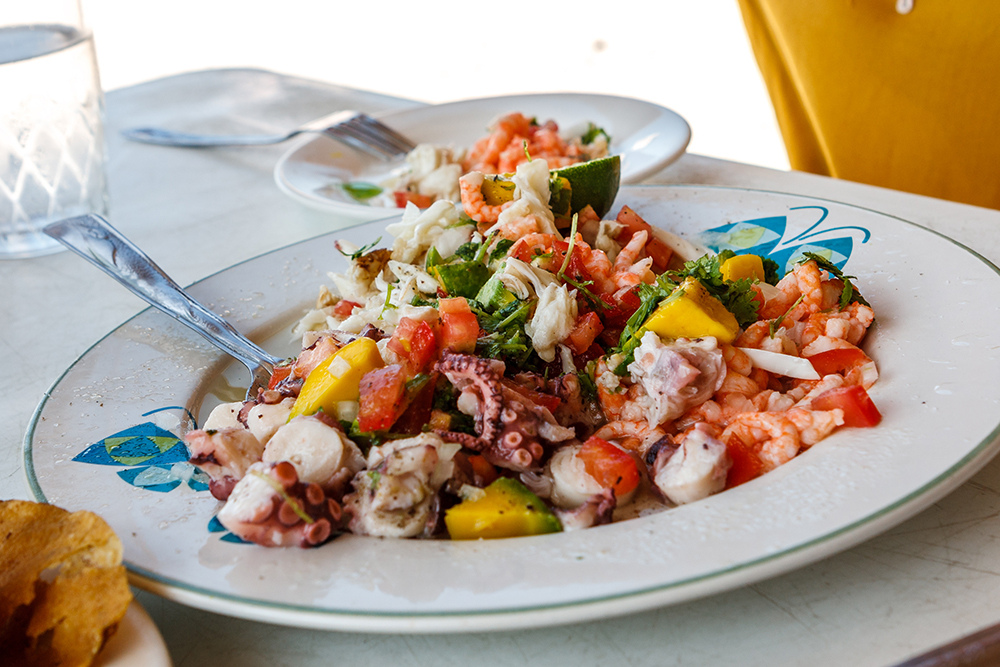plate of ceviche