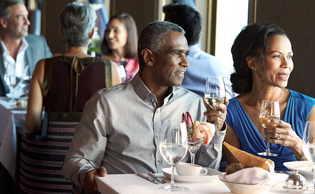 Dining at Pinnacle Grill on the Noordam by Holland America Line