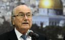 Holy Game: FIFA chief Sepp Blatter visits Israel after meeting with Palestinian officials. He vowed to push for more freedom of motion for Palestinian soccer players from Gaza and the West Bank.