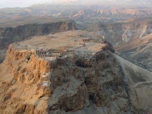 
    Masada, the ancient Israeli fortress overlooking the Dead Sea.
   