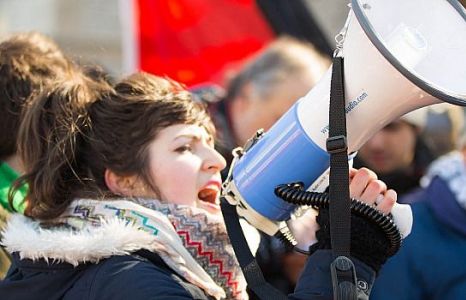 Angry Voices
: Students demand Northeastern University reinstate a pro-Palestinian student group that was suspended for slipping mock eviction notices under classmates? dorm room doors.				