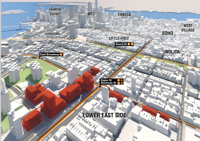 Shock of the New: The Mayor of New York unveiled this potential plan for the Lower East Side, in 2013.