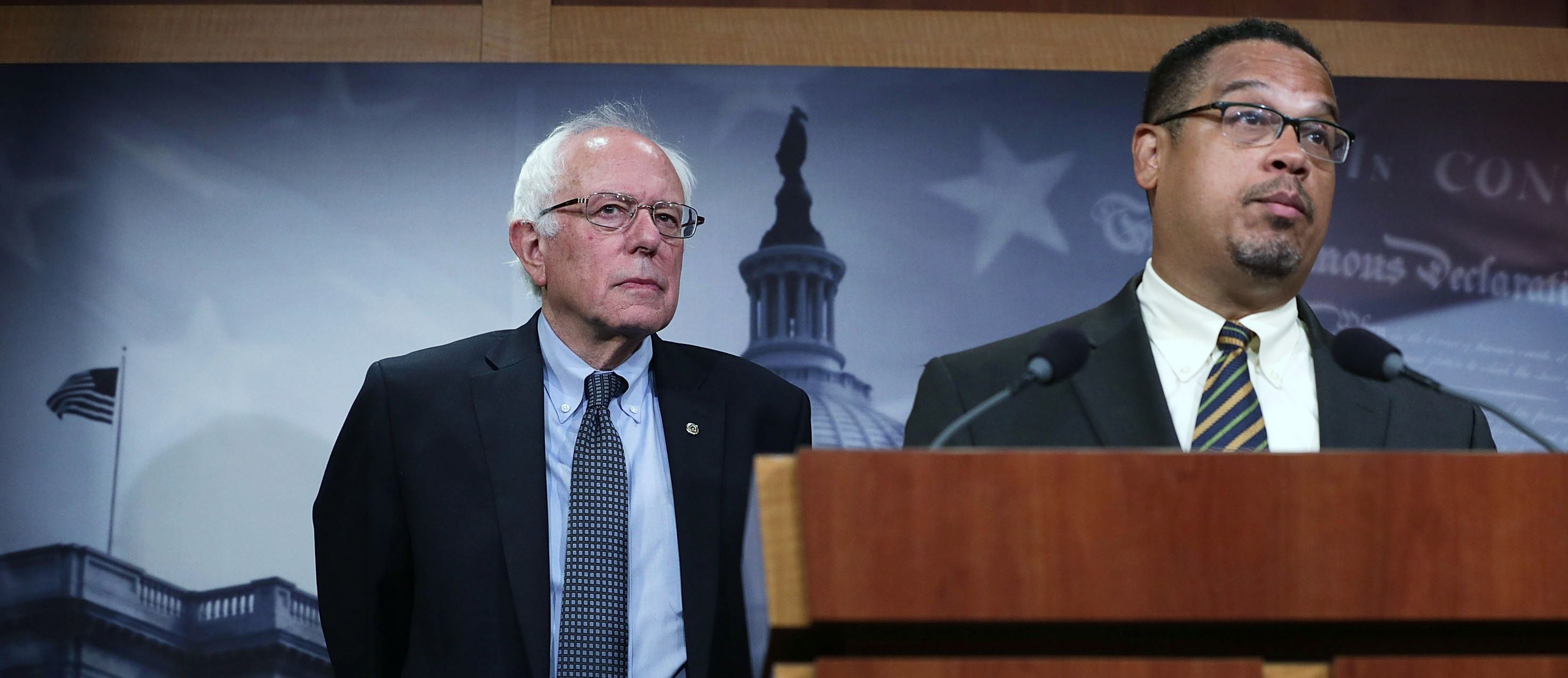Bernie Sanders and Keith Ellison