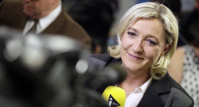 Victor: French far-right party Front National (FN) president Marine Le Pen speaks to journalists at the FN headquarters after the results of the France municipal elections? second round, on March 30.