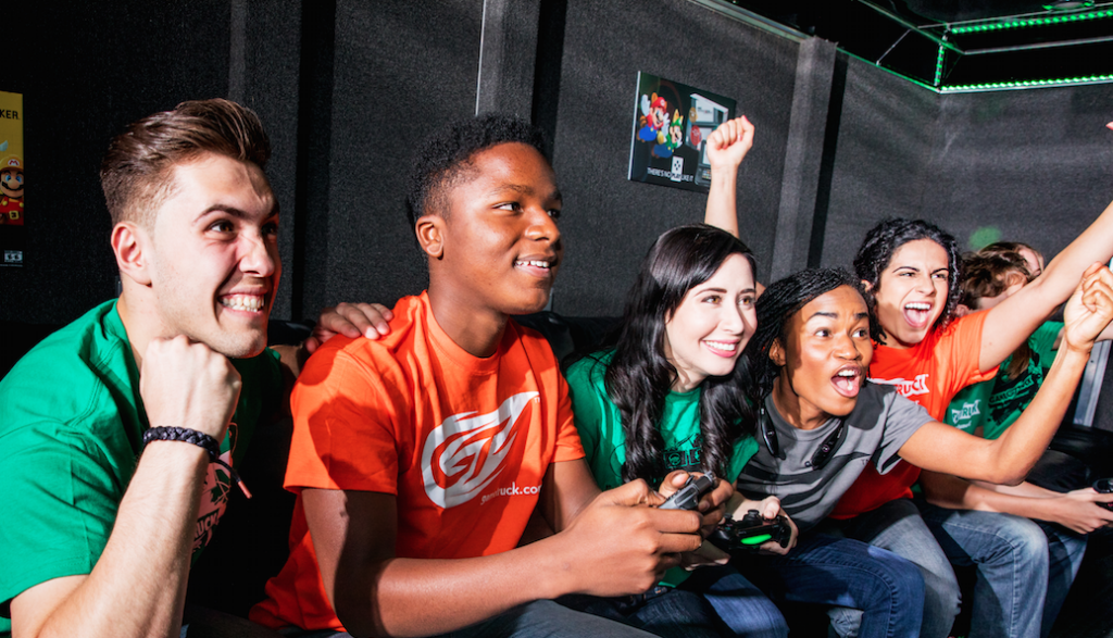 Teens and Adults playing games