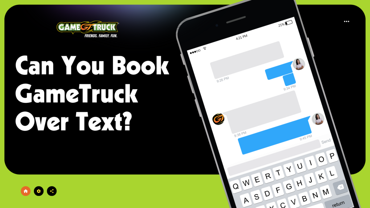 Can you book Gametruck through text?
