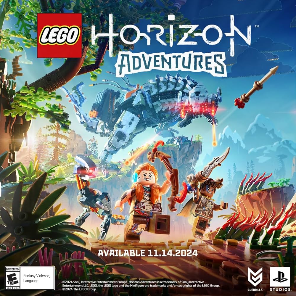LEGO Horizon Adventures co-op gameplay showing LEGO characters exploring and solving puzzles together