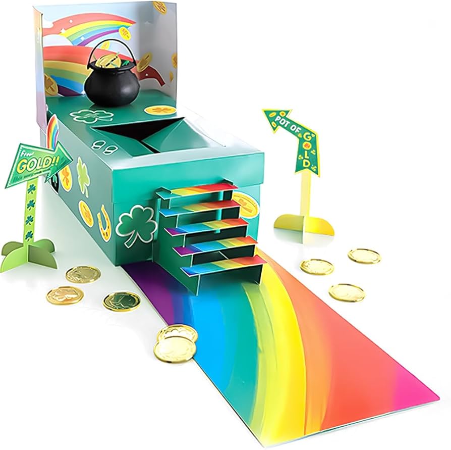 Amscan St. Patrick’s Day leprechaun trap kit for kids ages 5–10 cardstock rainbow coin craft