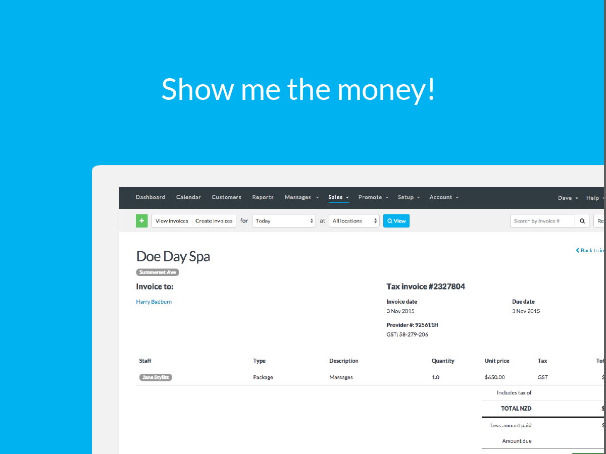 Raising an invoice in Timely is quick and easy