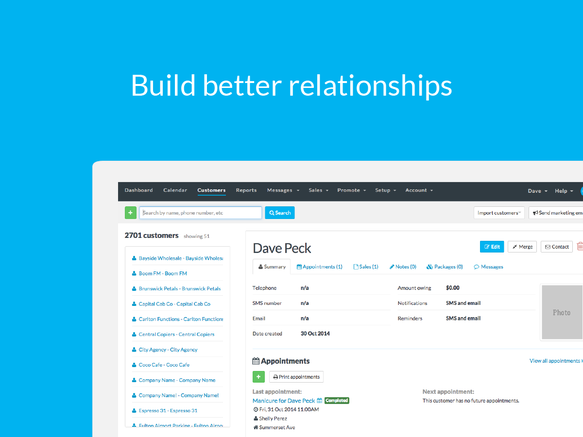 See you customer records in a few quick clicks 
