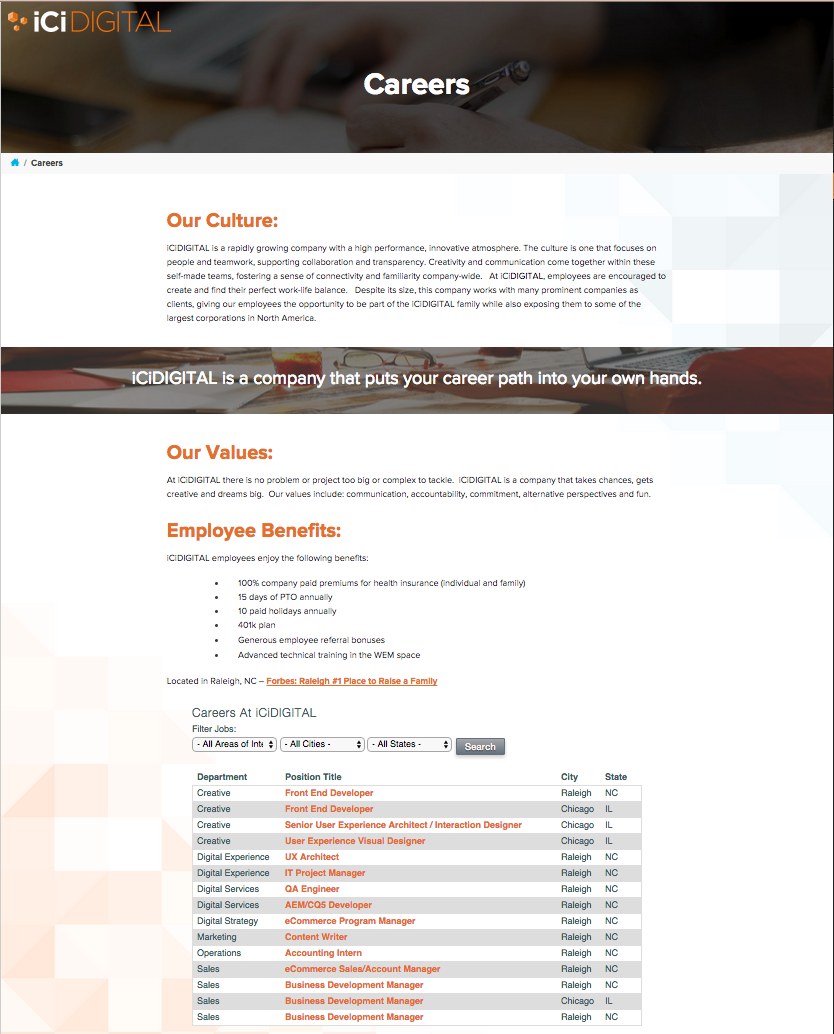 Job portals are brandable and mobile-optimized.