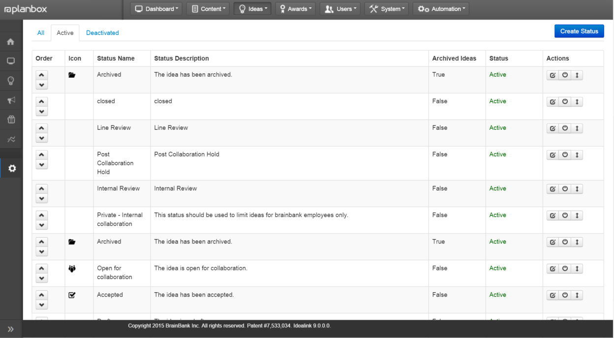 Your innovation management workflows can be designed and tweaked as necessary.