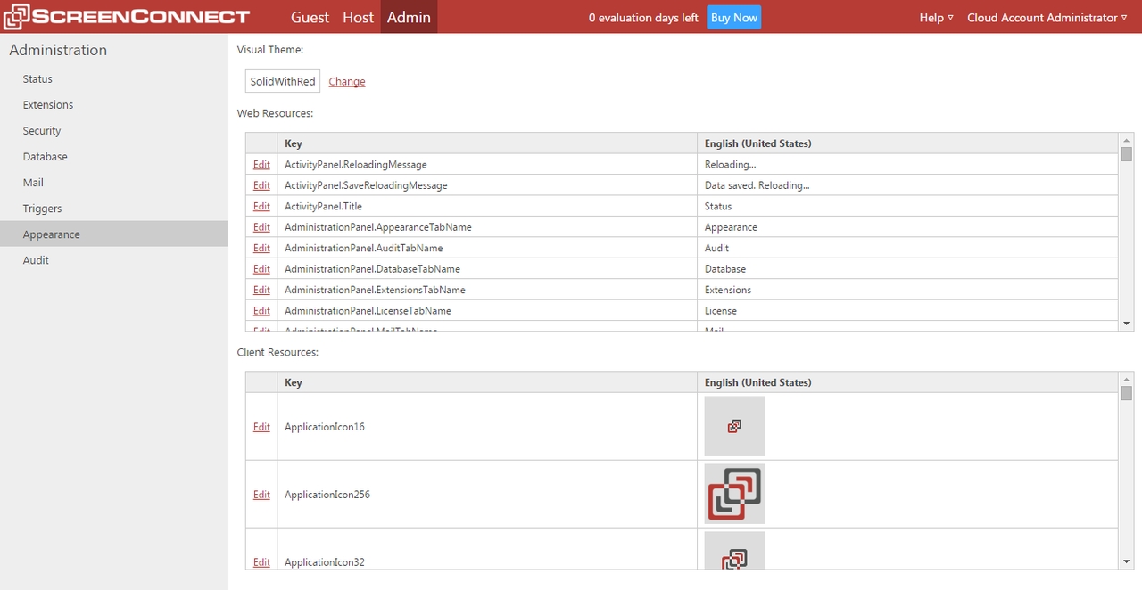 Customizations can be done for the web interface, access agents, and even the length of your session codes.