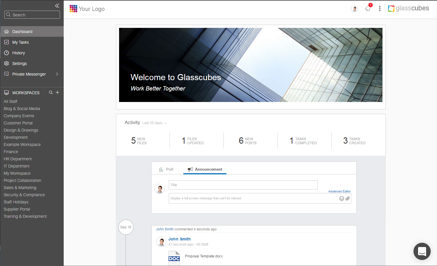 Dashboard - full custom branding included