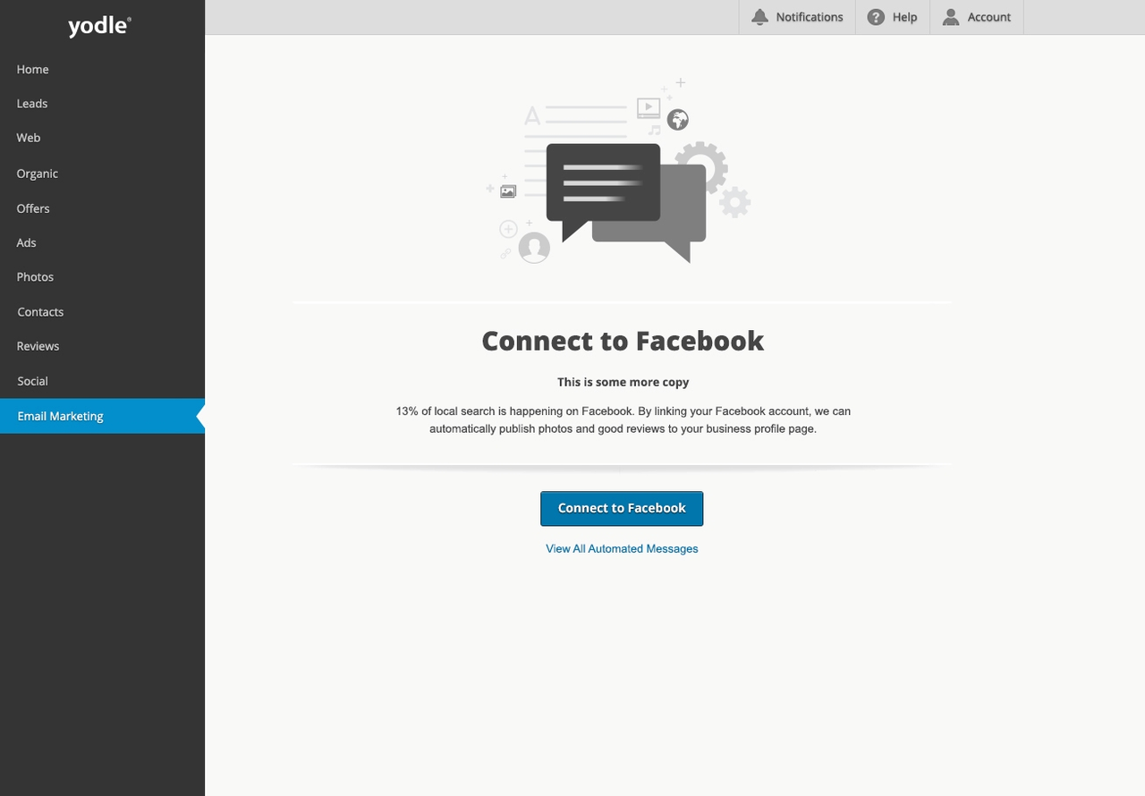 Yodle Marketing Essentials is an online marketing package specifically created for small businesses.