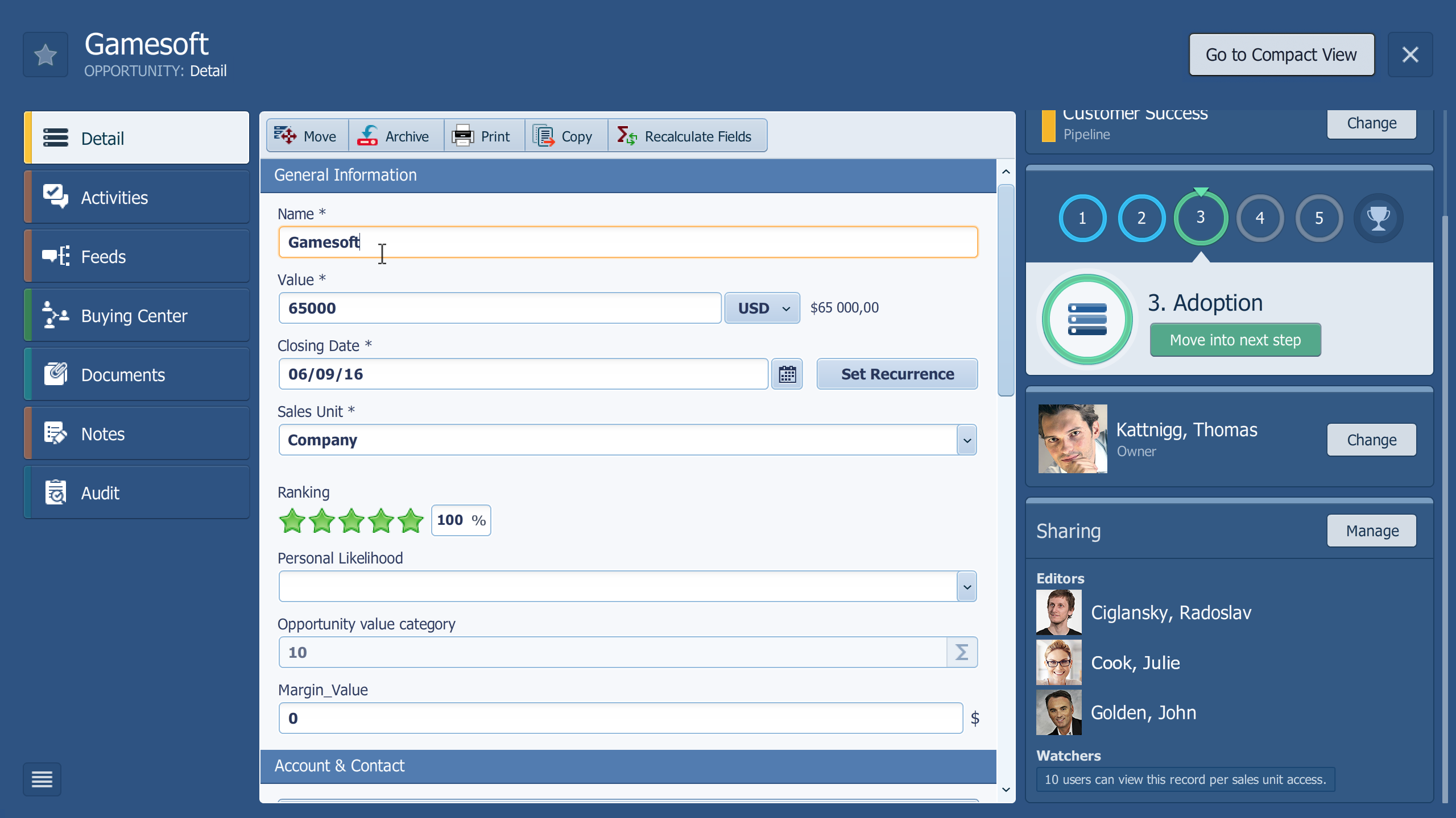 Pipeliner CRM isn't just a sales management system. It's a collaborative account management software, too